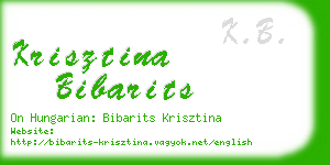 krisztina bibarits business card